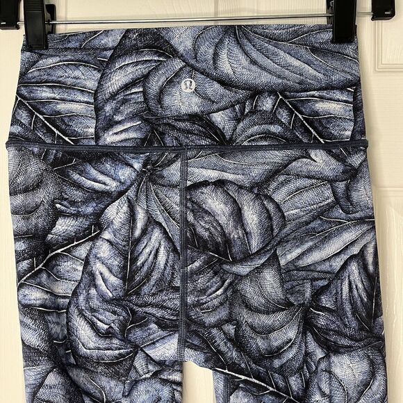 Lululemon Size 6 Wunder Under Hi-Rise Leggings Nulux Print EUC - Picture 5 of 7